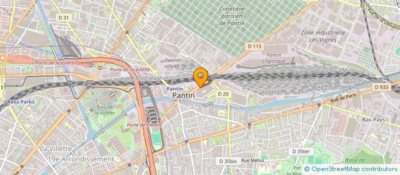 localisation de l'entreprise YSENTIS à PANTIN