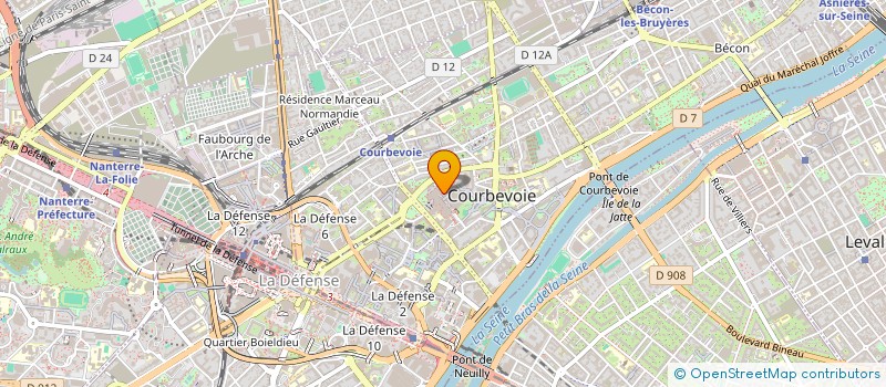 localisation de l'entreprise YSF HOLDING à COURBEVOIE