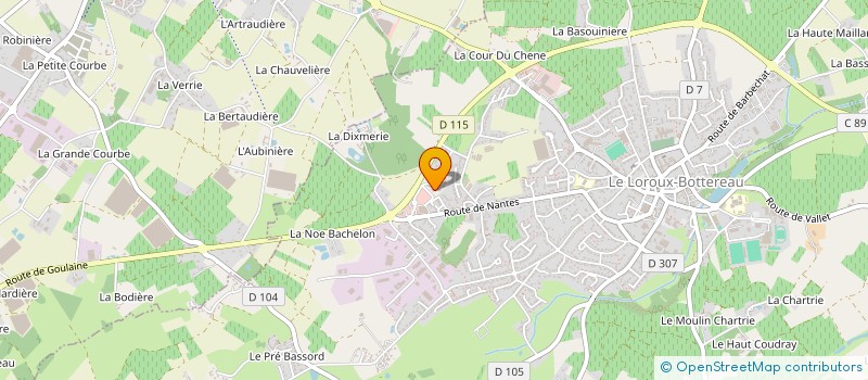 localisation de l'entreprise YSLEI PROJECT  LE LOROUX-BOTTEREAU