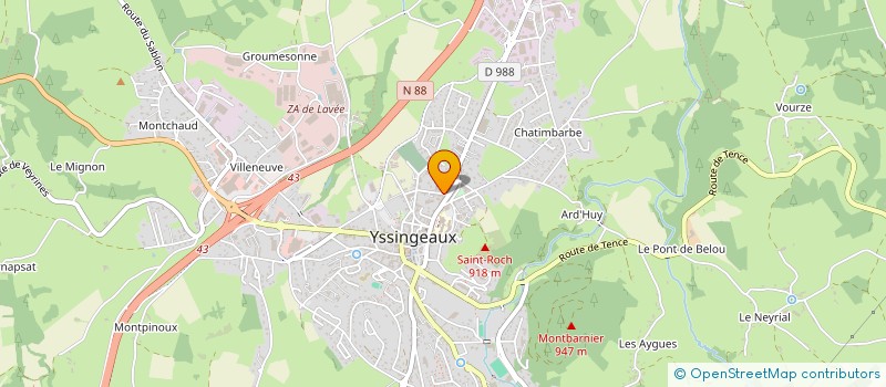 localisation de l'entreprise YSSICOUTURE  YSSINGEAUX