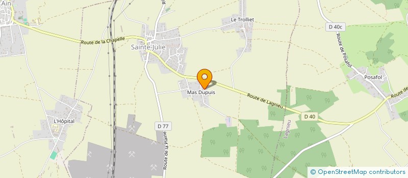 localisation de l'entreprise YSV  SAINTE-JULIE