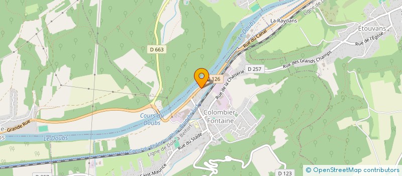 localisation de l'entreprise YT GESTION AUTOMOBILES à COLOMBIER-FONTAINE