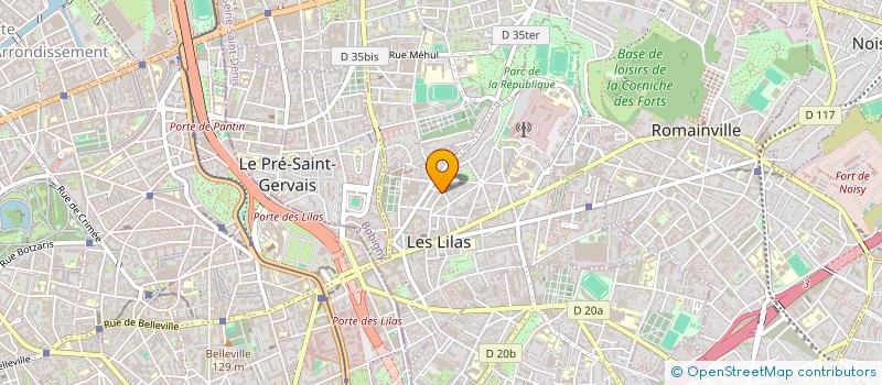 localisation de l'entreprise YUDALI CREATION  LES LILAS