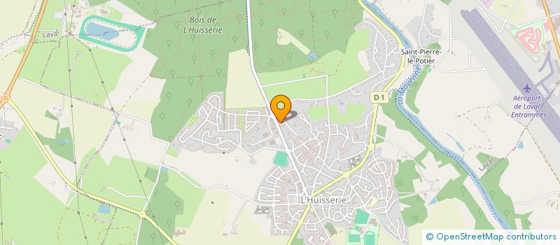 localisation de l'entreprise YVARIUS  L'HUISSERIE