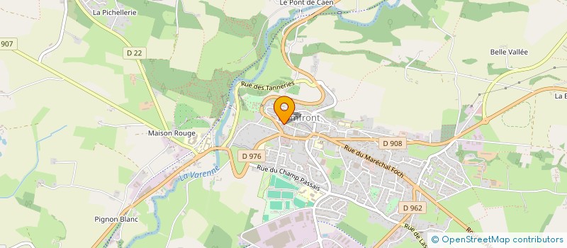 localisation de l'entreprise YVARMOR à DOMFRONT-EN-POIRAIE