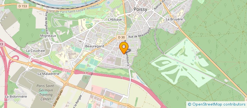 localisation de l'entreprise YVELEX à POISSY
