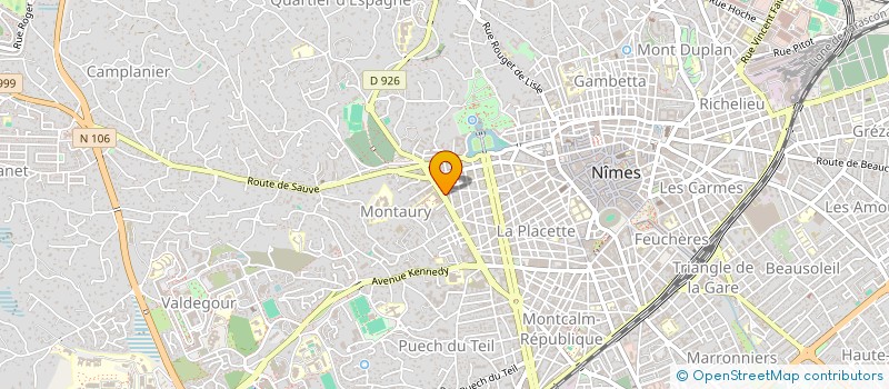 localisation de l'entreprise YVELGA  NIMES