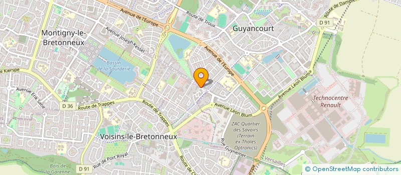 localisation de l'entreprise YVELINES CENTRE IMMOBILIER  VOISINS-LE-BRETONNEUX