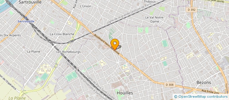 localisation de l'entreprise YVELINES SANITAIRES à HOUILLES