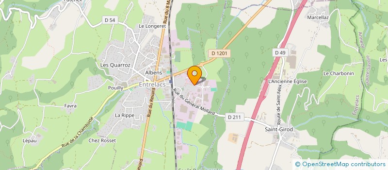 localisation de l'entreprise YVES BALIZIAUX SARL à ENTRELACS