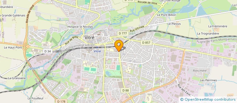 localisation de l'entreprise YVES CARRE NOTAIRE ASSOCIE D'UNE SOCIETE CIVILE PROFESSIONNELLE TITULAIRE D'UN OFFICE NOTARIAL à VITRE