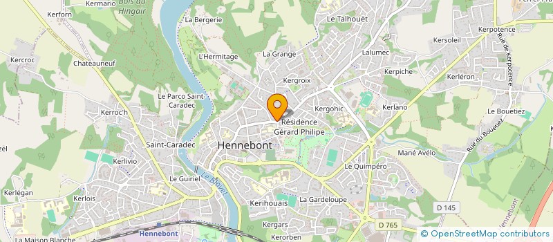 localisation de l'entreprise YVES LE BERRE ARCHITECTE DPLG  HENNEBONT