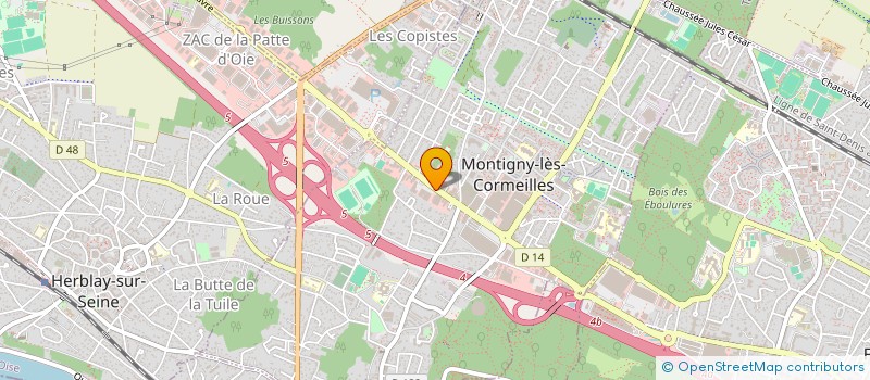 localisation de l'entreprise YVES LOZAC'H GESTION à MONTIGNY-LES-CORMEILLES