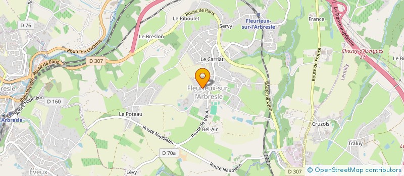 localisation de l'entreprise YVES MARIEY GEOMETRE EXPERT  FLEURIEUX-SUR-L'ARBRESLE