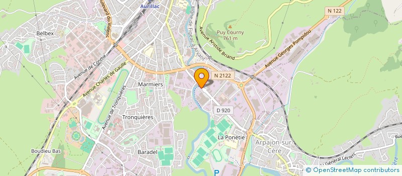 localisation de l'entreprise YVES MONCLUS à AURILLAC