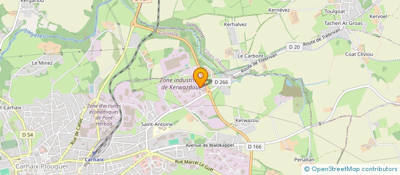 localisation de l'entreprise YVES MORVAN SOLIDAIRE à CARHAIX-PLOUGUER
