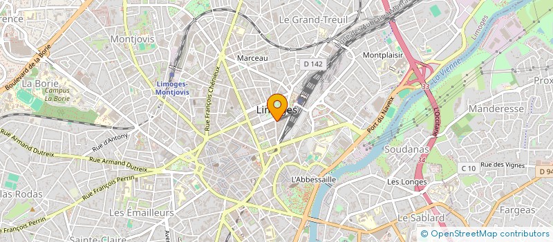 localisation de l'entreprise YVES SGUBBI à LIMOGES