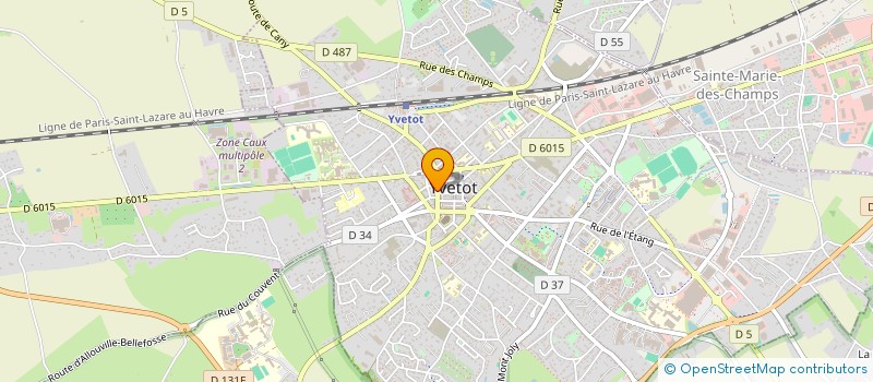 localisation de l'entreprise YVETOT DIFFUSION CHAUSSURES à YVETOT