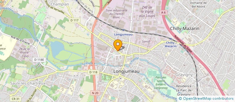 localisation de l'entreprise YVI à LONGJUMEAU