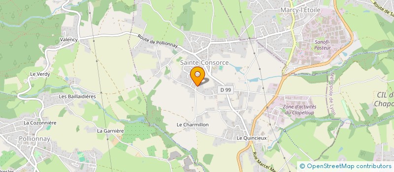 localisation de l'entreprise YVISA  SAINTE-CONSORCE