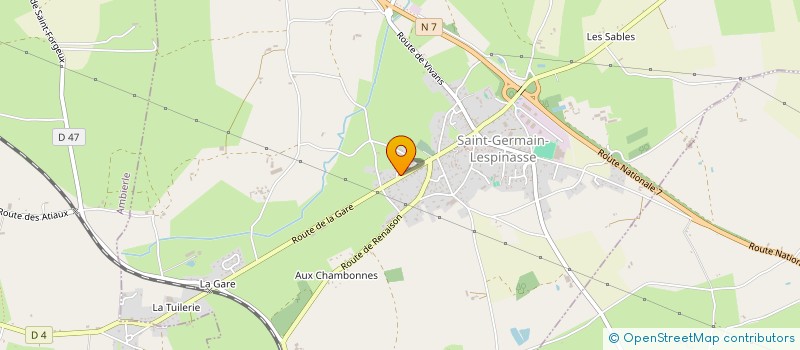 localisation de l'entreprise YVM PELARDY  SAINT-GERMAIN-LESPINASSE