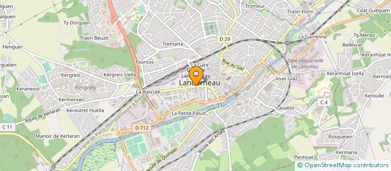 localisation de l'entreprise YVON FABIEN RECUPERATION à LANDERNEAU