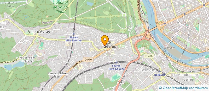 localisation de l'entreprise YVONIZ à SEVRES