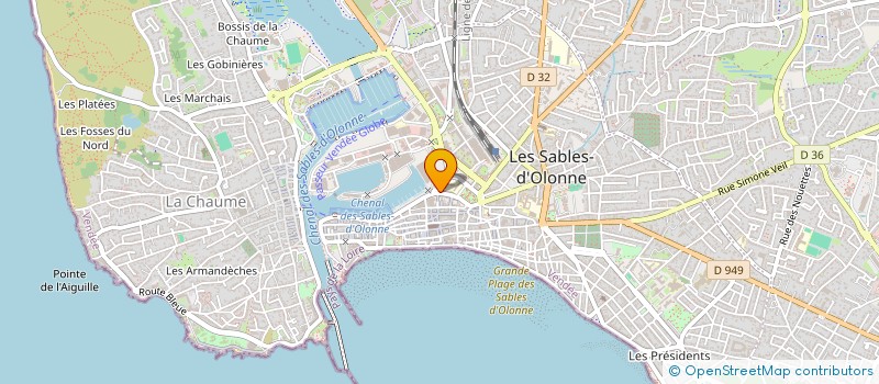 localisation de l'entreprise YVONNE à LES SABLES D'OLONNE