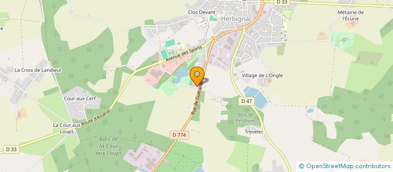localisation de l'entreprise YVONNICK LE THIEC à HERBIGNAC
