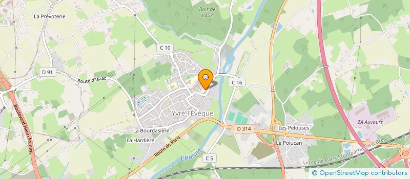 localisation de l'entreprise YVRE TP à YVRE-L'EVEQUE