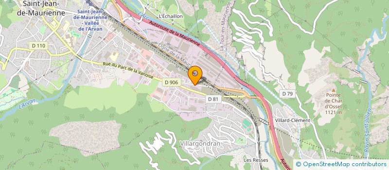 localisation de l'entreprise YVROUD TECHNIQUE DES FLUIDES  SAINT-JEAN-DE-MAURIENNE