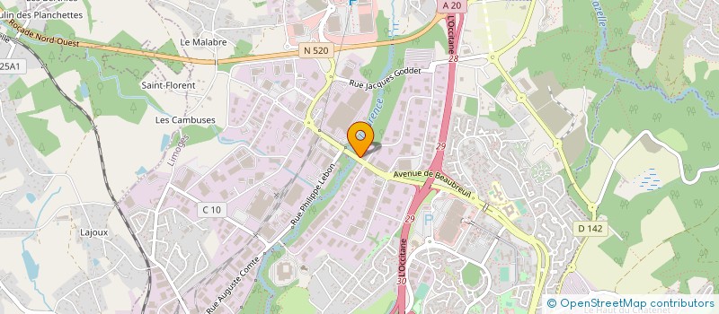 localisation de l'entreprise YW LOCATION à LIMOGES