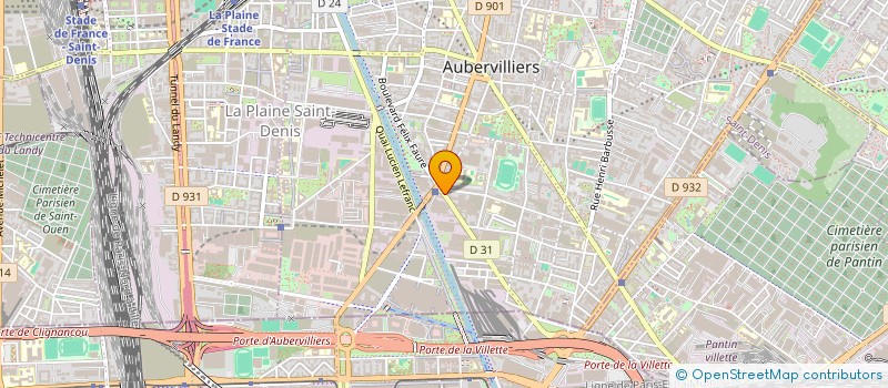 localisation de l'entreprise YZ DEVELOPPEMENT à AUBERVILLIERS