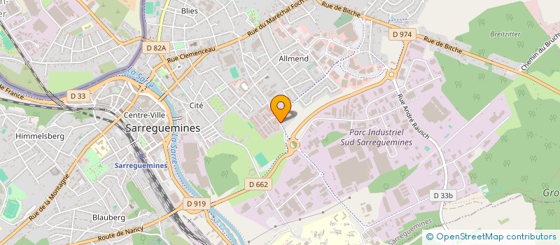 localisation de l'entreprise YZA à SARREGUEMINES