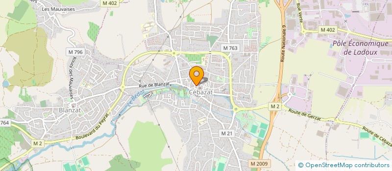 localisation de l'entreprise Z  CEBAZAT