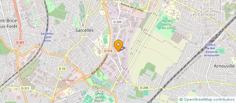localisation de l'entreprise Z.A à SARCELLES