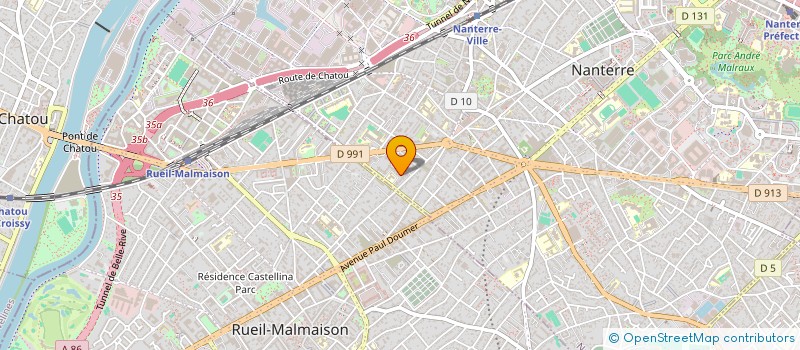 localisation de l'entreprise Z.H.A.L.  NANTERRE