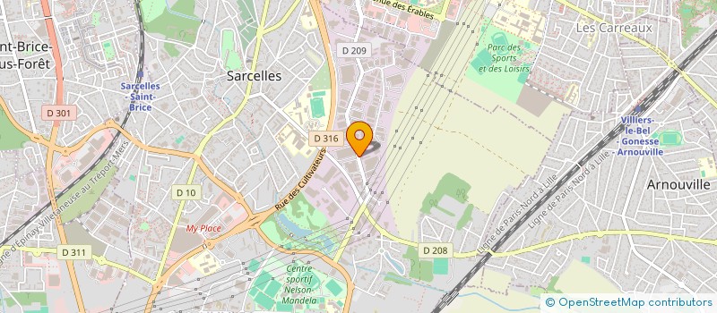 localisation de l'entreprise Z INFORMATIQUE  SARCELLES