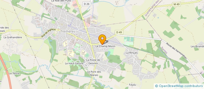 localisation de l'entreprise Z-INVEST à TREILLIERES