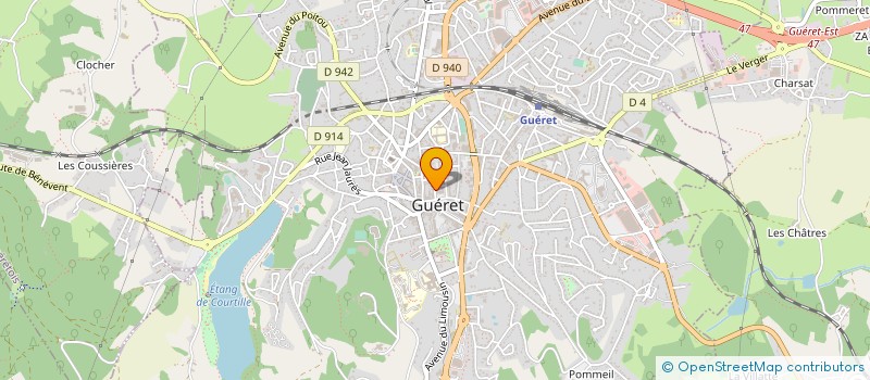 localisation de l'entreprise Z&M FINANCE à GUERET
