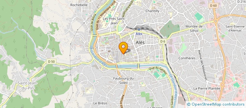 localisation de l'entreprise ZA à ALES
