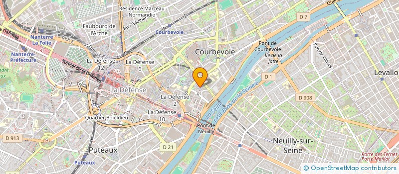 localisation de l'entreprise ZA ELEC à COURBEVOIE