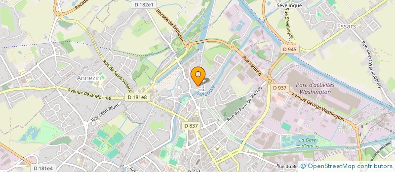 localisation de l'entreprise ZAC BEUVRY  BETHUNE