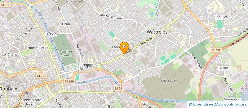 localisation de l'entreprise ZACCARDI-LEBBE  WATTRELOS