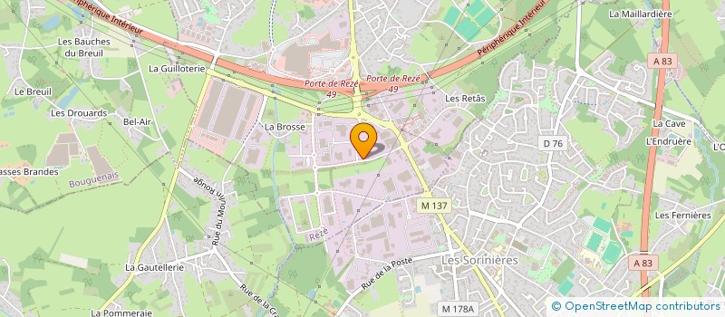 localisation de l'entreprise ZACOL  REZE