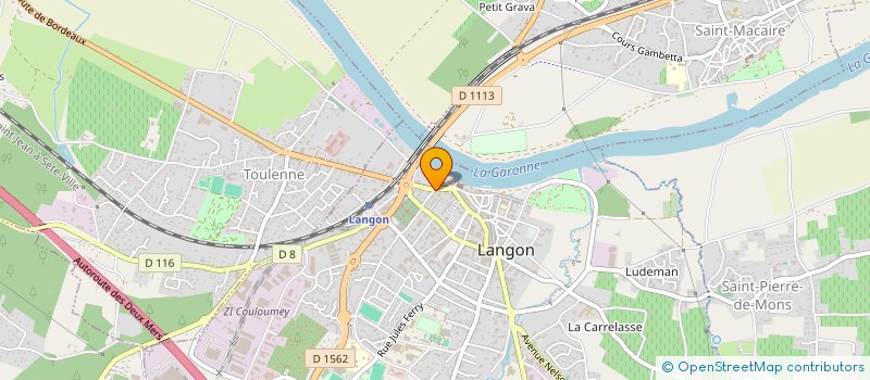 localisation de l'entreprise ZAF  LANGON