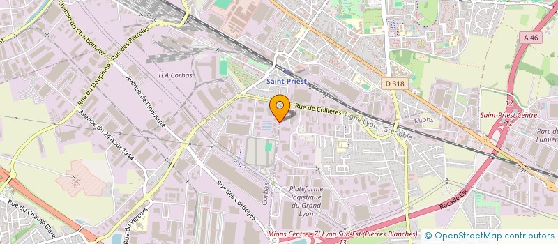 localisation de l'entreprise ZAH à CORBAS