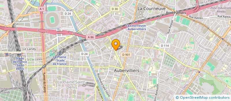 localisation de l'entreprise ZAHRA BATIMENT  AUBERVILLIERS