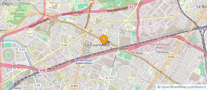 localisation de l'entreprise ZAIB LAND à LA COURNEUVE