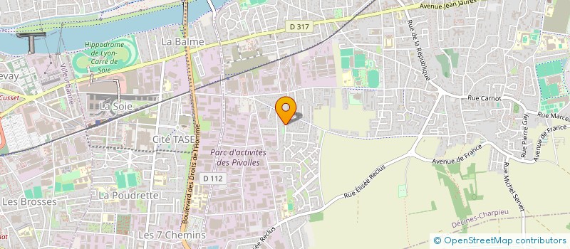 localisation de l'entreprise ZAJO  DECINES-CHARPIEU